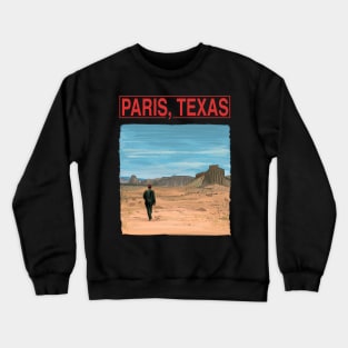 Paris Texas Movie Illustration with Title Crewneck Sweatshirt